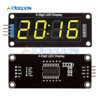 TM1637 4 Digit 0.56 inch Yellow Digital LED Display Tube Decimal 7 Segments Clock Double Dots Module 30x14mm For Arduino