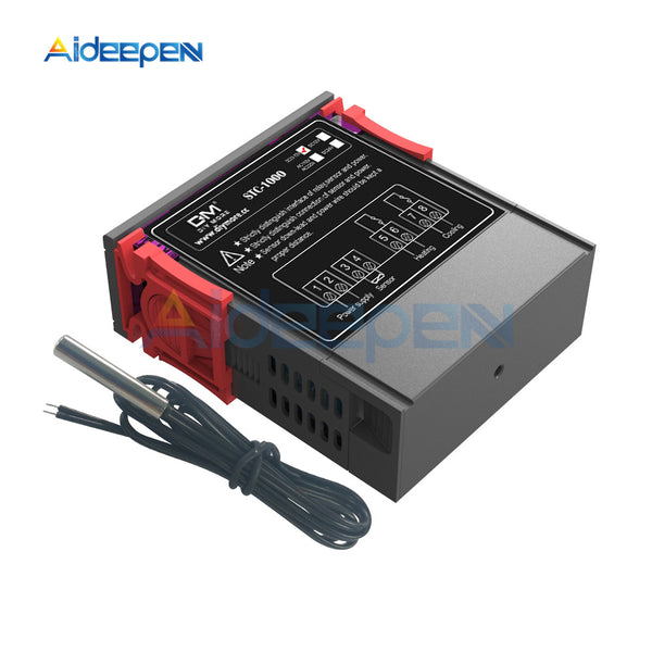 Two Relay Output LED Digital Temperature Controller STC 1000 110V 220V –  Aideepen