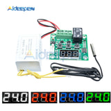 W1209 AC 110V 220V Digital Thermostat Temperature Control Switch Thermometer Controller Heat Cool Blue/Red/White/Green Display