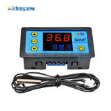 W3231 AC 110 220V DC 12V 24V Incubator Temperature Controller Thermometer Cool/Heat Digital Dual Display with NTC Replace W3230