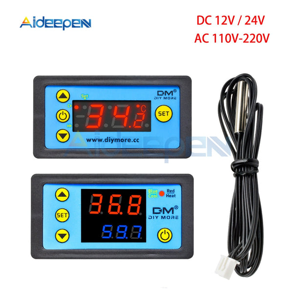 W3231 AC 110V 220V DC12V 24V Digital Thermostat Temperature Controller –  Aideepen