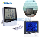 Weather Station HTC 2 HTC 1 HTC 8A Indoor Outdoor Thermometer Hygrometer Digital LCD C/F Temperature Humidity Meter Alarm Clock