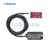 High Precision W2062C Digital Dual Display Humidity Controller DC 12V 24V AC 110V 220V 0  99%RH Hygrometer Sensor Control Switch