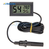 Digital LCD Indoor Convenient Temperature Sensor Humidity Meter Thermometer Hygrometer Gauge for Fridge Freezer Aquarium 1.5M