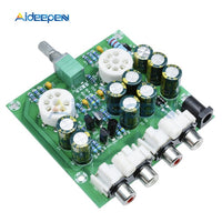 AC 12V 6J1 Tube Fever Pre Amplifier Preamp AMP Pre Amplifier Board Headphone Buffer Module Stereo Potentiometer Valve DIY Kit