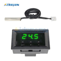 W1209  50~110C LED Temperature Controller Meter Detector NTC Sensor Probe 12V Digital Thermometer Monitor Red Green Blue Display