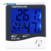 Weather Station HTC 2 HTC 1 HTC 8A Indoor Outdoor Thermometer Hygrometer Digital LCD C/F Temperature Humidity Meter Alarm Clock