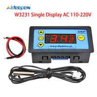 W3231 AC 110V 220V DC12V 24V Digital Thermostat Temperature Controller Regulator Meter Tester Single/Dual Display Replace W3230