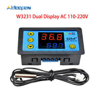 W3231 AC 110 220V DC 12V 24V Incubator Temperature Controller Thermometer Cool/Heat Digital Dual Display with NTC Replace W3230