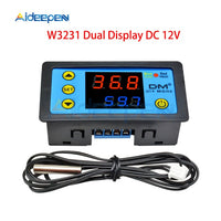 W3231 AC 110V 220V DC12V 24V Digital Thermostat Temperature Controller Regulator Meter Tester Single/Dual Display Replace W3230