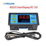 W3231 AC 110 220V DC 12V 24V Incubator Temperature Controller Thermometer Cool/Heat Digital Dual Display with NTC Replace W3230