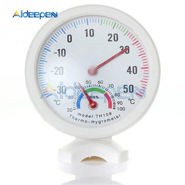 Mini Indoor Thermometer Hygrometer Temperature Humidity Monitor Gauge, White